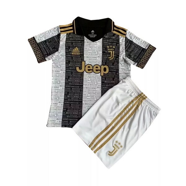 Trikot Juventus Speziell Kinder 2021-2022 Grau Weiß Günstige Fußballtrikots